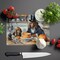 Edge Collections - 15" x 12" - Multicolor - Bloodhound Decorative Glass Cutting Board - 1 Piece